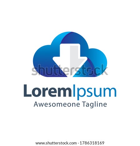 Cloud Download Logo Inspiration, Icon, Symbol