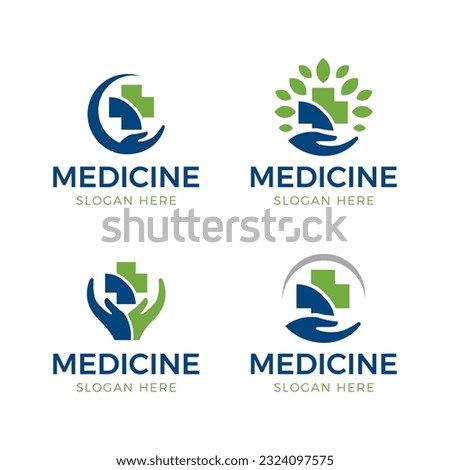 medical pharmacy logo, health care logo design vector. health logo collection