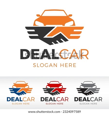 deal car logo design vector, car agent logo