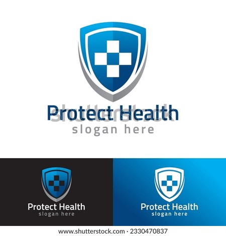 protect health care logo design vector template