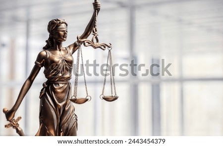 Similar – Image, Stock Photo Statue of Justice from behind