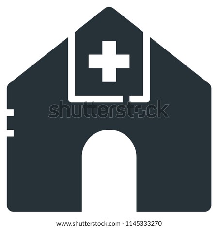 Hospital Vector Glyph Icon 32x32 Pixel Perfect. Medical Health Icon in Bold Style for Website Mobile App Presentation