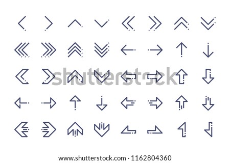 Simple Set of Arrow Vector Line Icon Pixel Perfect. Editable 2 Pixel Stroke Weight. Direction Icon for Website Mobile App Presentation