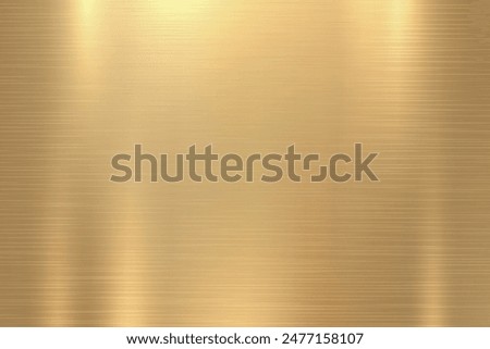 Gold texture with fine brush steel, vector background illustration.