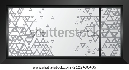 Abstract design for glass graphics. Glass graphics design for Office, Train station, Supermarket, Store, Shop, Mall, Boutique, Home glass partition.