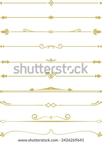 Elegant Gold Divider Designs Collection for Classy Document Decoration