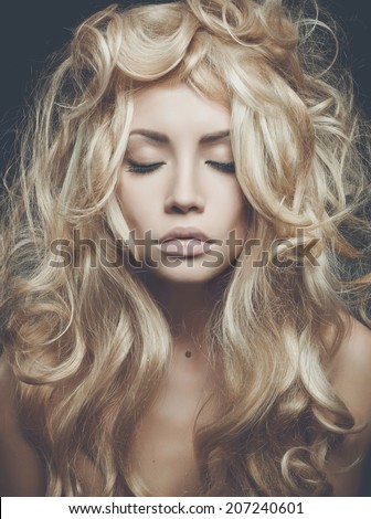 Photo of beautiful woman with magnificent blond hair. Blond Hair, Hair Extension, Permed Hair