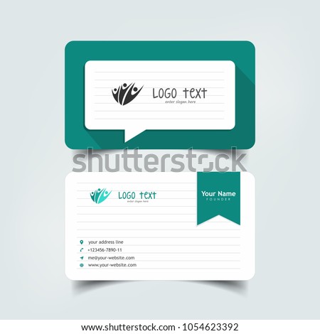 Simple Elegant Business Card Templates with Paper Buzz Styles, Identity Card Templates