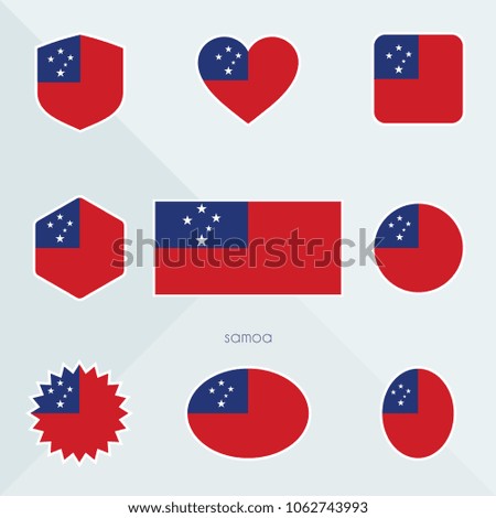 Samoa flag. National flag of Samoa. Samoa vector flag button. Samoa independence day.