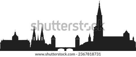 Vector silhouette of Strasburg prepared and cleaned