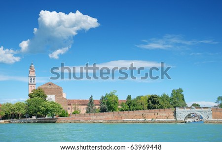 The church San Nicolo in the northern part of Venice's Lido, Italy. Foto stock © 