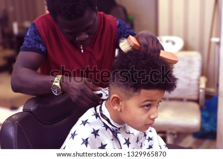 Boy At Barber Haircut Images And Stock Photos Page 4 Avopix Com