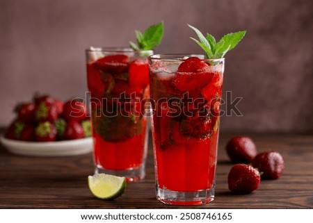 Similar – Image, Stock Photo frozen red berries on a snowball bush