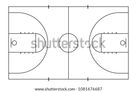 Basketball Court Drawing | Free download on ClipArtMag