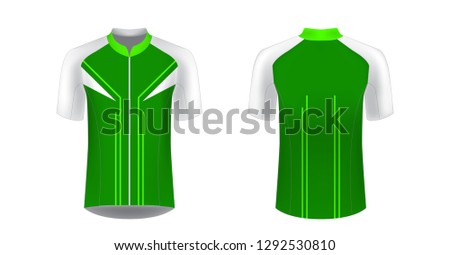 Sportswear templates. Designs for sublimation printing. Uniform blank for triathlon, cycling, cross country, run, marathon, race. Vector mocup. Team or uniform concept. Cycling tour kit design.