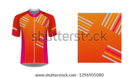 Sportswear templates. Designs for sublimation printing. Uniform blank for triathlon, cycling, cross country, run, marathon, race. Vector mocup. Team or uniform concept. Cycling tour kit design.