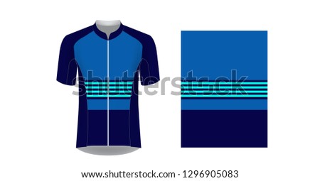 Sportswear templates. Designs for sublimation printing. Uniform blank for triathlon, cycling, cross country, run, marathon, race. Vector mocup. Team or uniform concept. Cycling tour kit design.