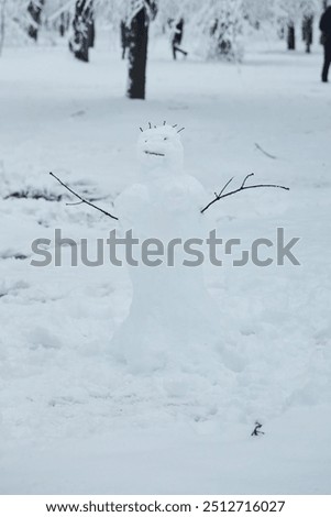 Similar – Foto Bild Schneemann steht Kopf.