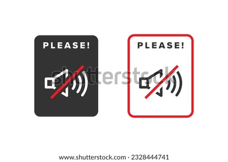 Sound icon sign vector design, icon boards are prohibited from noisy