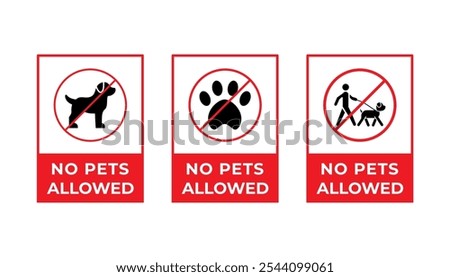 No Pets Allowed Icon Sign Board