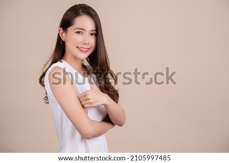 Similar – Image, Stock Photo Woman making facemasks for coronavirus pandemic