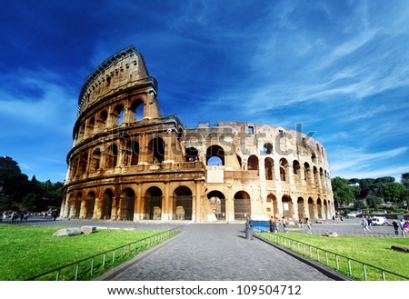 Similar – Image, Stock Photo The Roman Amphitheater of Pula, Croatia.