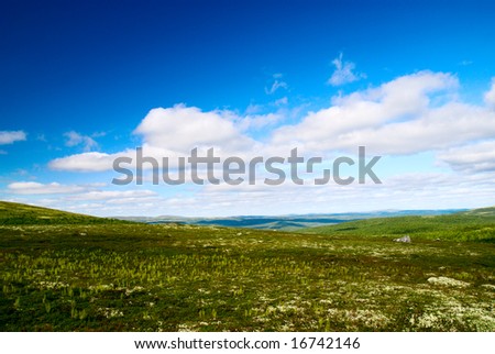mountain tundra north of Russia