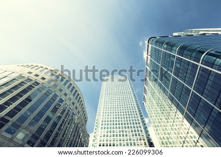 Modern buildings in London, Canary Wharf