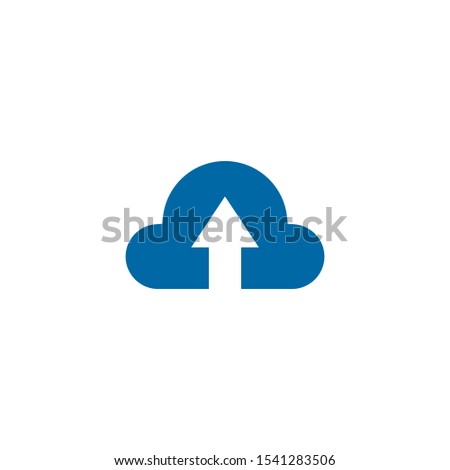 Upload icon logo design vector template