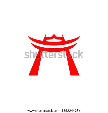 Dojo building icon logo design vector template