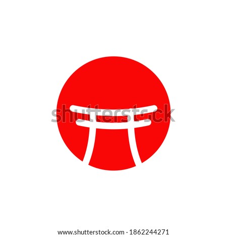 Dojo building icon logo design vector template