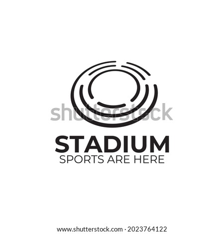 Sport stadium logo design vector template