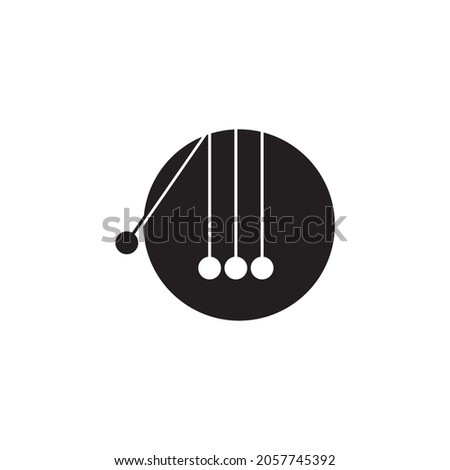 Black simple pendulum business company vector logo design