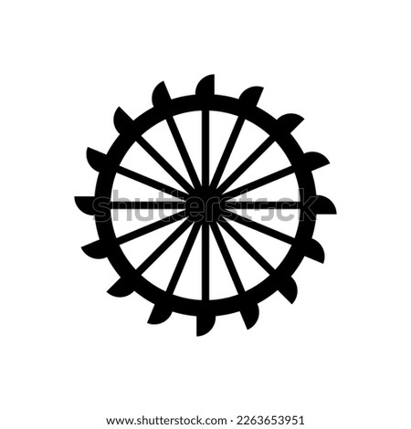Water turbine spin power vector logo design