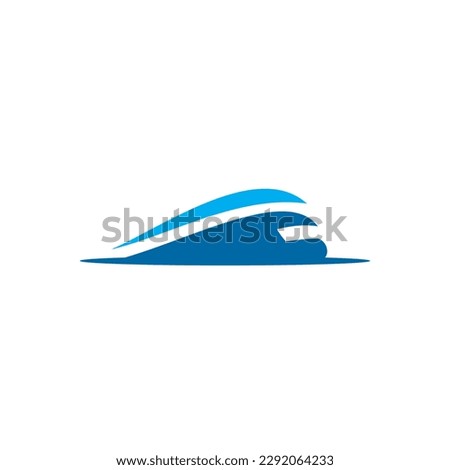 bullet train railway speed vector logo design