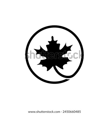 Maple leaf nature vector logo design