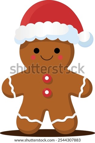 New Year's smiling gingerbread man