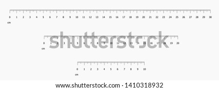 Ruler scale set vector illustration