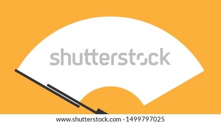 Windshield car glass with two wipers illustration