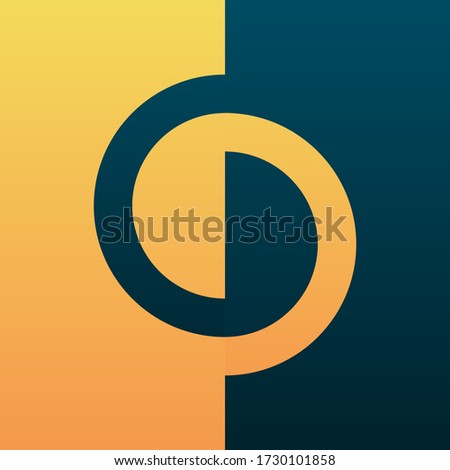 Two Half Circle Logo design concept