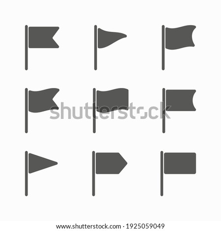 Set of flag icons vector illustration