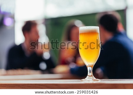 Close Up Of Beer Glass