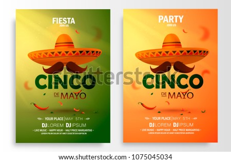 cinco de mayo poster template for invitation for fiesta party