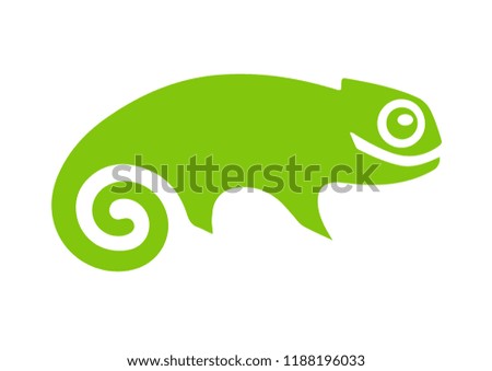 chameleon open suse os logo design