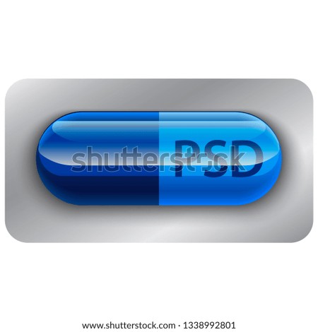 software file icon. pill realistic effect. vector illustration