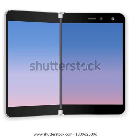 tablet device dual screen realistic design