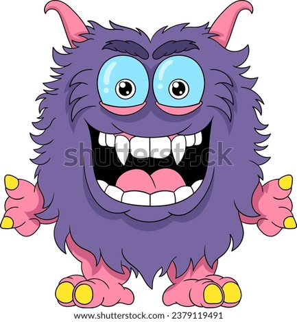 a purple fur monster cartoon in television show