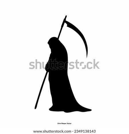 Grim Reaper Silhouette PNG Clip Art Image​