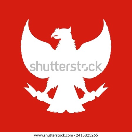 Garuda Pancasila, Symbol Of Indonesia Country. High detailed Indonesia Mascot Vector Illustration