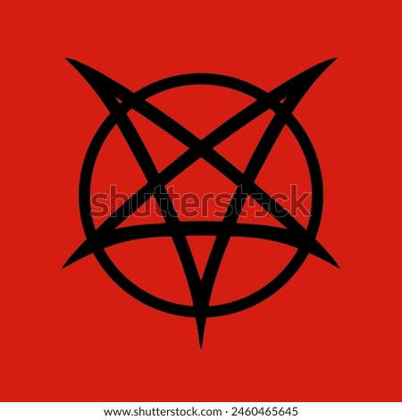 Esoteric occult pentagram, magic signs. Demon pentacle tattoo, magic mason seal, satan pentagram line vector symbols set. Alchemy, witchcraft esoteric or occult signs with pentagram stars in circle